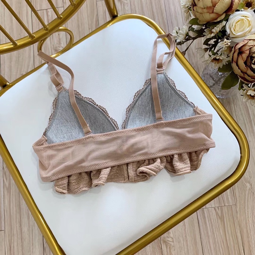 Brasay Bra BH Wanita Model Push-Up Bahan Lace Breathable Hiasan 9032