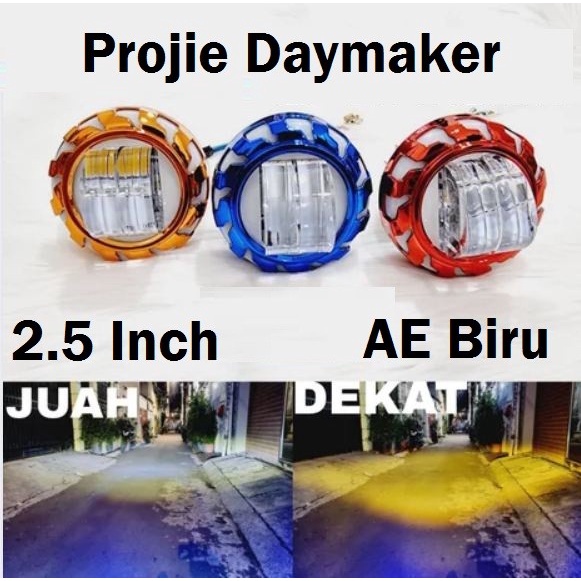 Lampu Utama PROJIE MOTOR DAYMAKER 2 MATA 8D mini 2.5 Inch HID LED gen