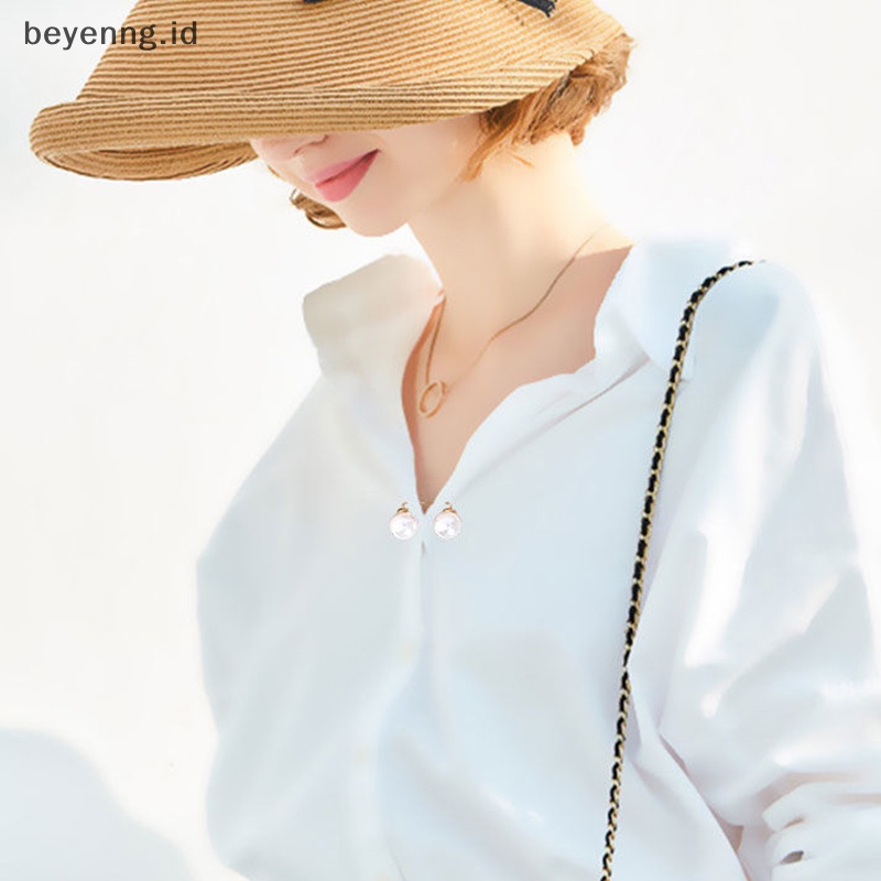 Beyen Bros Bergaya Wanita Pinggang Halus Perubahan Besar Mutiara Kecil Bros Gesper Tetap Pakaian Celana Pinggang Anti Malu Tombol Pin Aksesoris ID