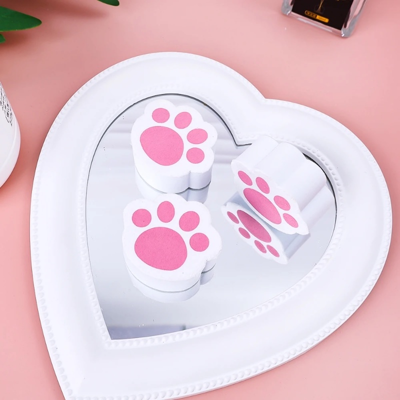 [Harga Grosir] Lap Kaca Cermin Paw Kucing Lucu Kawaii Spons Pembersih Cermin Kamar Mandi Magic Decontamination Glass Scrubbers Faucet Wastapel Bathtub Cleaner Alat Pembersih Kamar Mandi