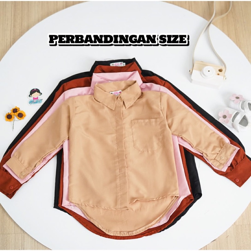 BEFAST - ZFS HEM ANAK CILA / KEMEJA ANAK PEREMPUAN / Pakaian Anak - Anak Perempuan / Kemeja Anak Lengan Panjang / Fashion Anak Perempuan Casual / Hem Polos Anak / Outfit Anak-Anak Perempuan Terbaru / Kemeja Anak Terlaris