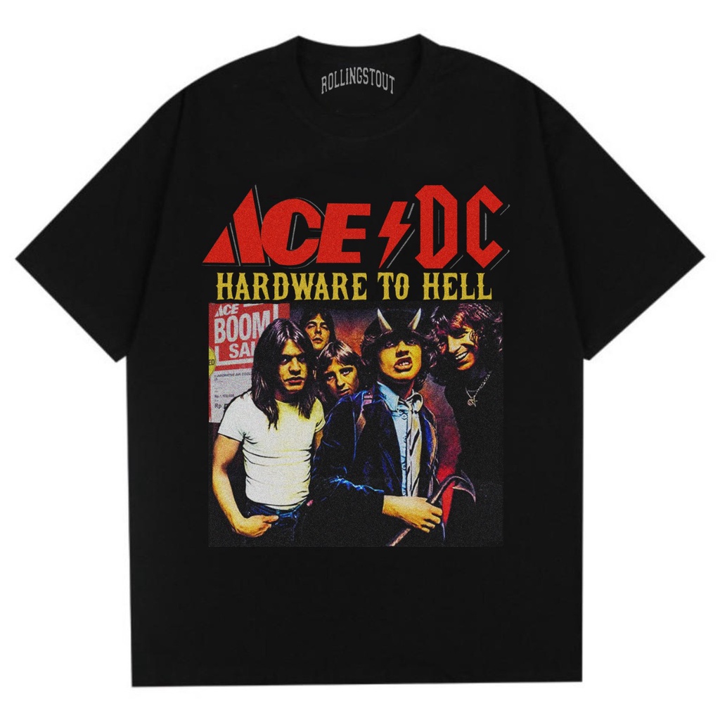 T-shirt - ACE/DC Hardware to Hell | Parodi Band  AC/DC  |  Kaos Band | Metal | Musik | Rock n Roll