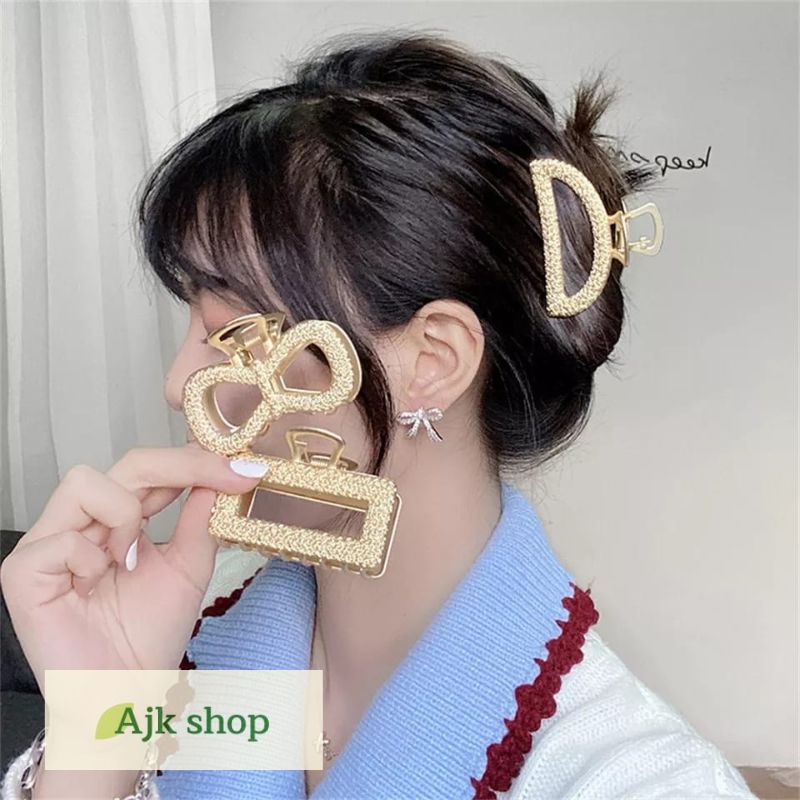 Aksesoris Jepit Rambut Korea Fashion Wanita Cantik Lucu Jepitan Gold Premium Metal