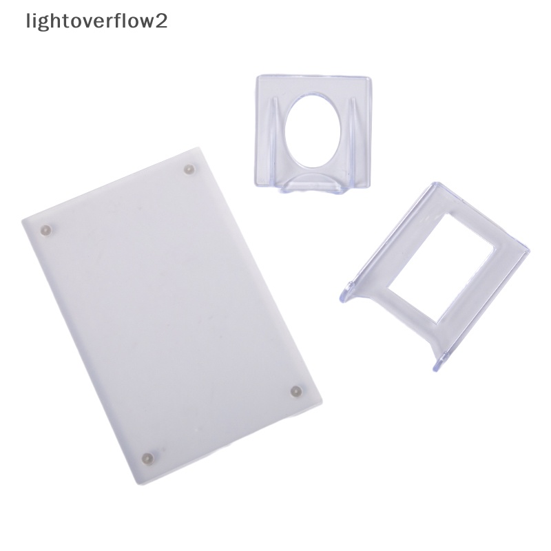 [lightoverflow2] Photocard Display Alat Tulis Bingkai Foto Akrilik Transparan Display Stand Dekorasi Album Stand Pajangan Kecil [ID]