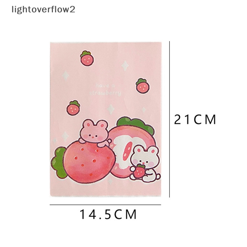 [lightoverflow2] 10pcs Mini Paper Bag Kraft Kantong Kertas Kartun Lucu Strawberry Rabbit Storage Bag Wrapping Favour Bags Gift Packing Small Bag [ID]