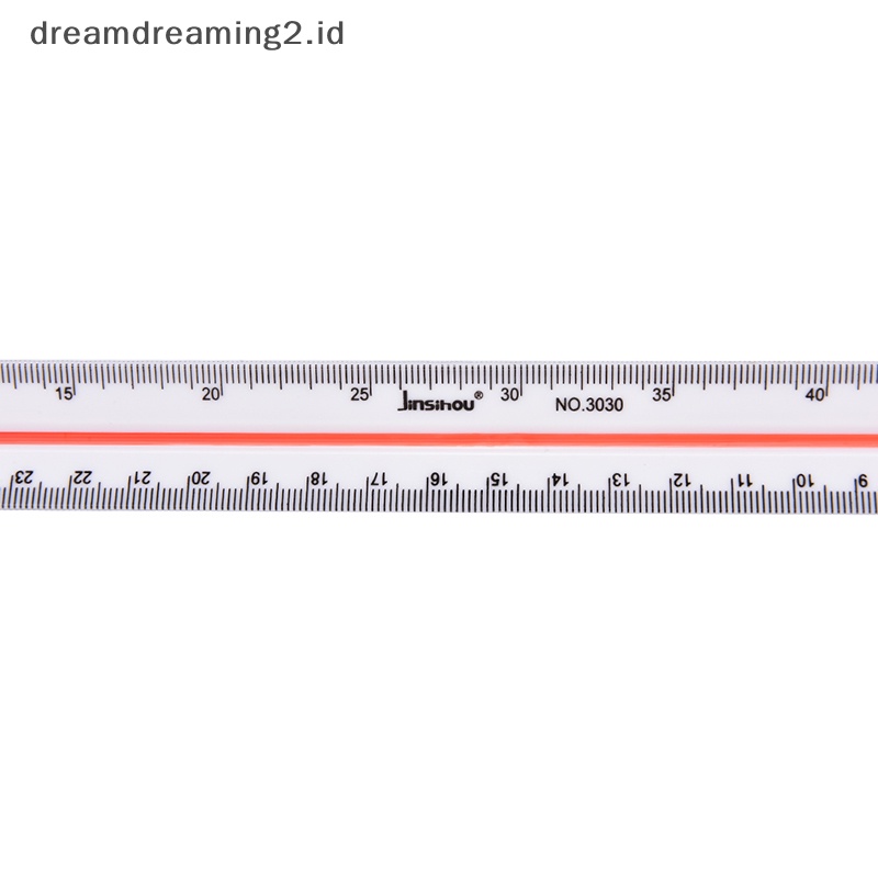 (drea) Penggaris Sisik Segitiga 300mm 1:100~1.500cm Untuk Insinyur 12.6//