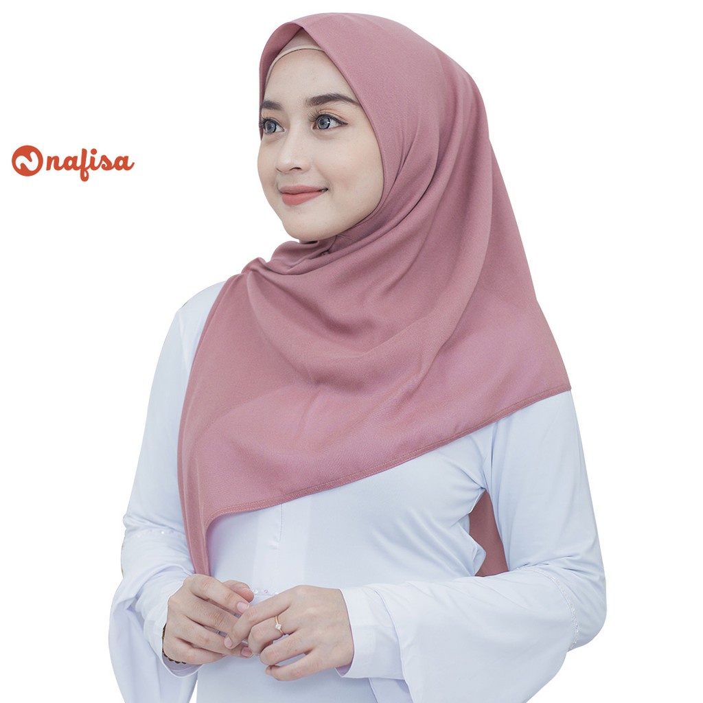 Scarf Voal Instan Nafisa Milea Denia - Scarf Voal Instan Premium - Hijab Segiempat Instan Voal