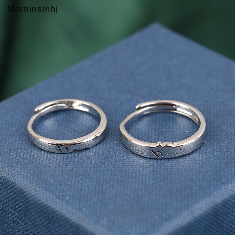 Mornin 1pasang Kiss Matching Ring Pasangan Persahabatan Kekasih Pasangan Cincin Adjustable Rings Set Lovers Ring Jewelry Gift Untuk Wanita Pria Hadiah id