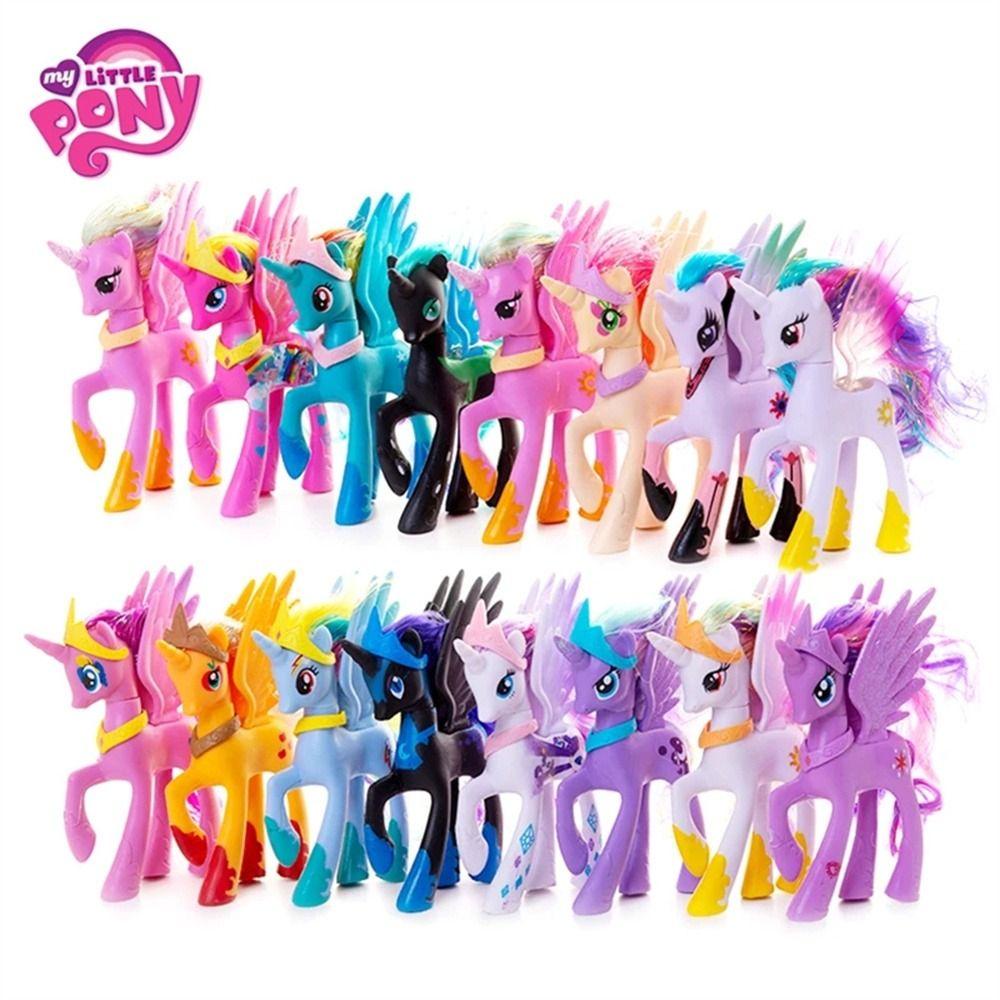 Hadiah Ulang Tahun Mainan Model Kuda Poni Kecil Agustina Untuk Anak Unicorn Sparkle Kuda Mini Fluttershy Action Figure