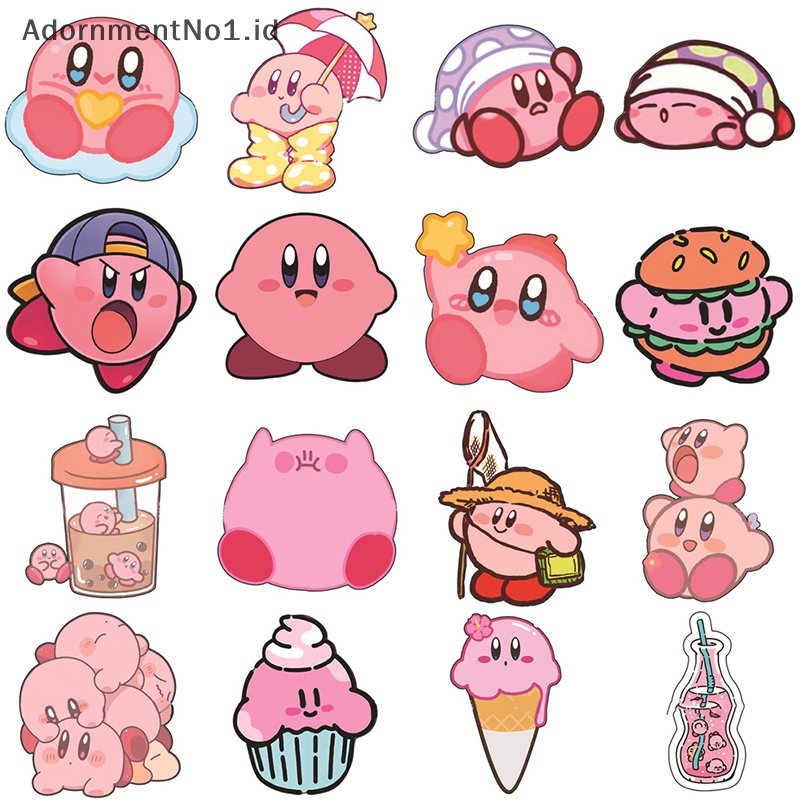 [AdornmentNo1] 1pcs Kartun Bros pink Kirby metal badge Pin Hadiah Anak Untuk Pakaian [ID]