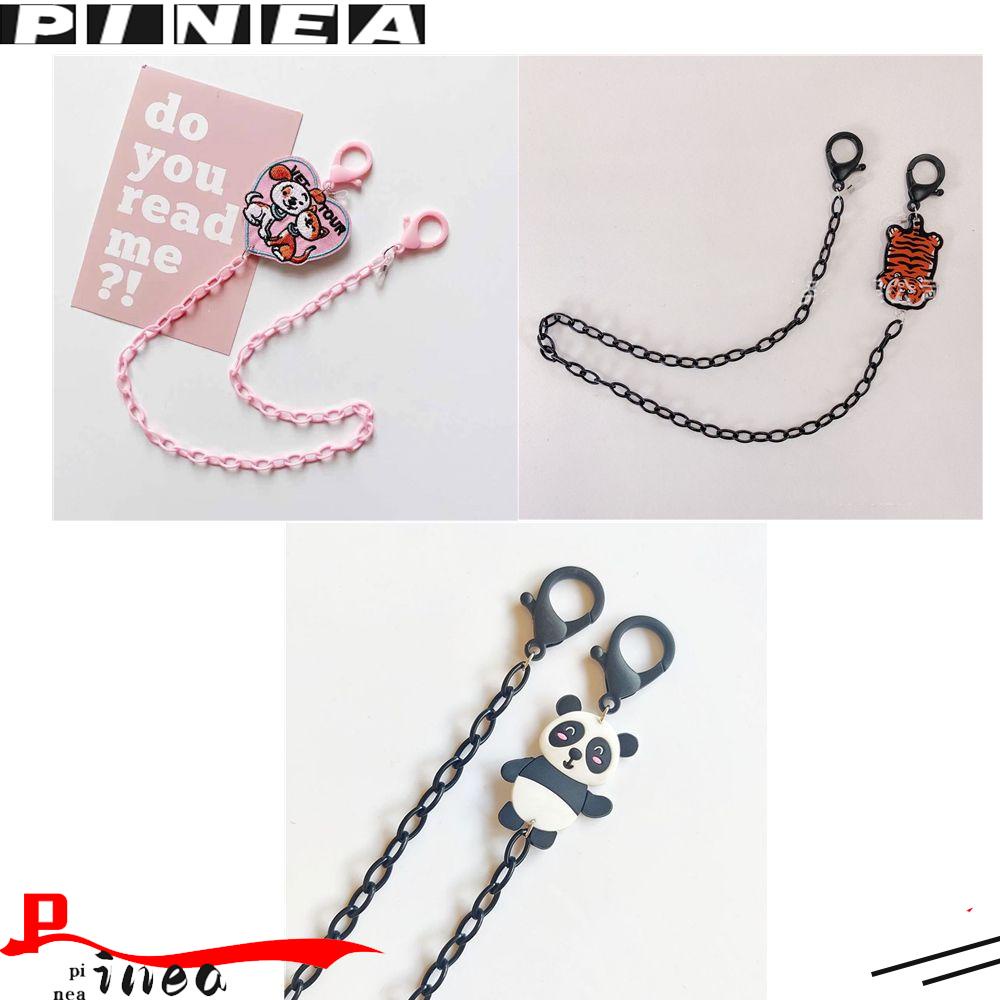 Nanas Rantai Penutup Wajah Warna Permen Lanyard Multicolor Kartun Hewan Penutup Wajah Cord Holders