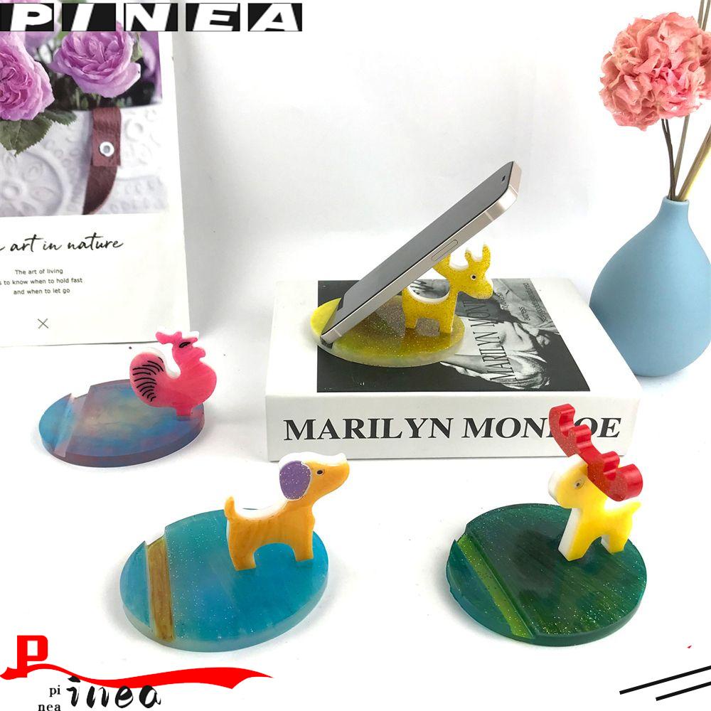 Cetakan Holder Telepon Nanas Lucu DIY Kerajinan Desktop Ornamen Silicone Mold