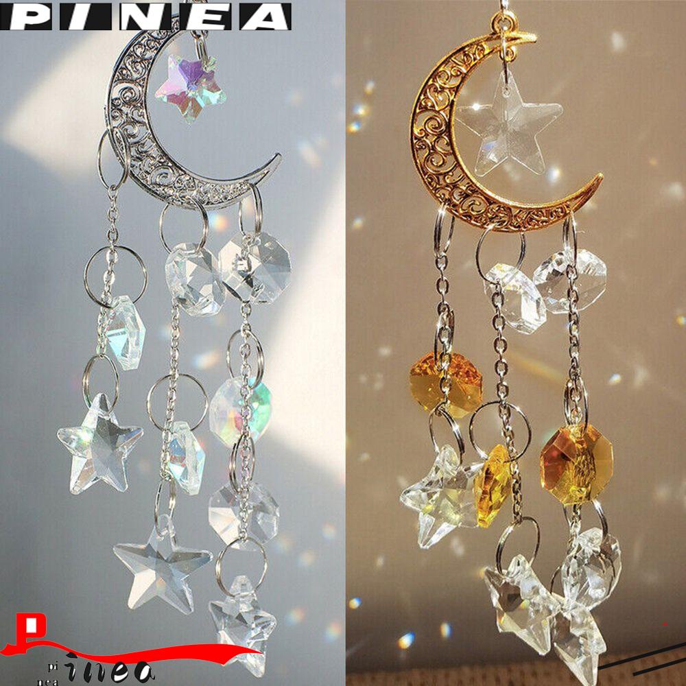 Nanas Suncatcher Lonceng Angin Warna-Warni Dekorasi Taman Kerajinan Hadiah Indoor Outdoor Liontin Kristal