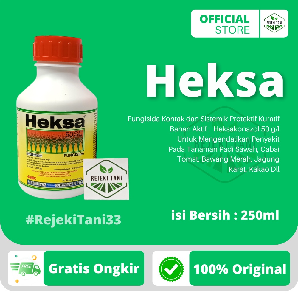 Fungisida HEKSA 50 SC 250ml Racun Kontak dan Sistemik Protektif Kuratif Obat Pencegah dan Pembasmi J