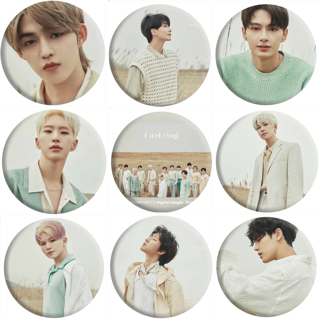 1pc SEVENTEEN Gantungan Kunci Cermin Digital Single Album Darl+ing Key Ring Gantung Atas