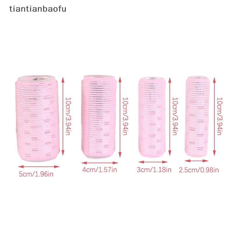 [tiantianbaofu] 4ukuran Rol Rambut Pengeriting Rambut Lazy Curler Hair Roller Dengan Lembaran Aluminium Butik