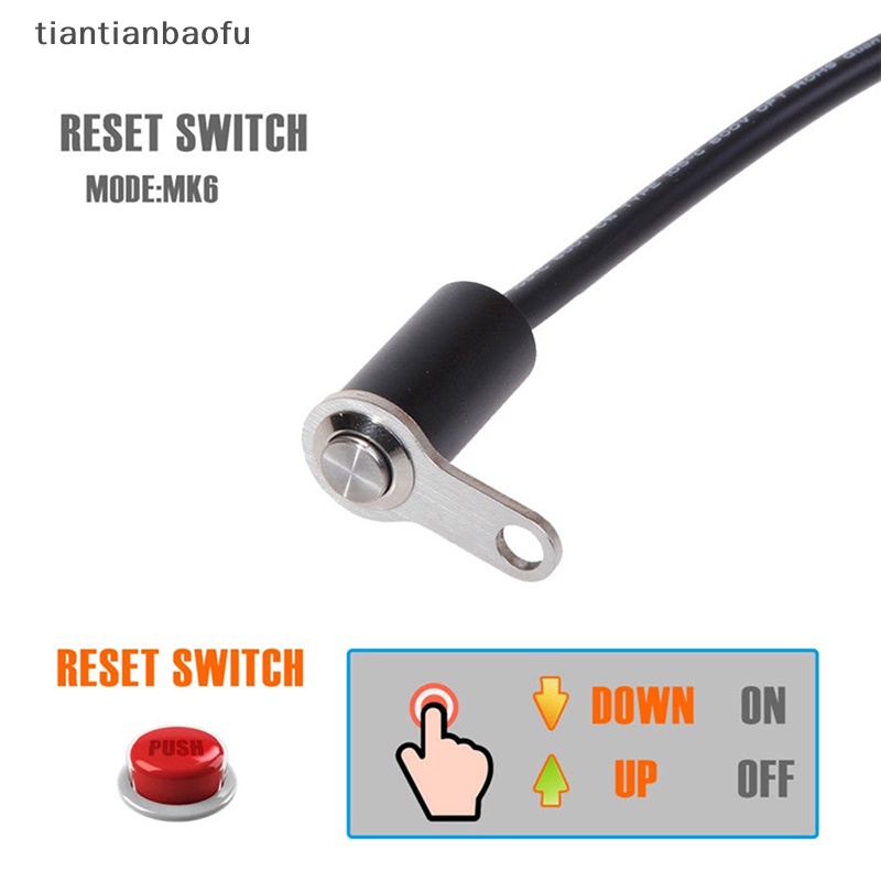 [tiantianbaofu] 12v Universal Stang Motor Reset Saklar Tombol Mesin ON-OFF Waterproof  Butik