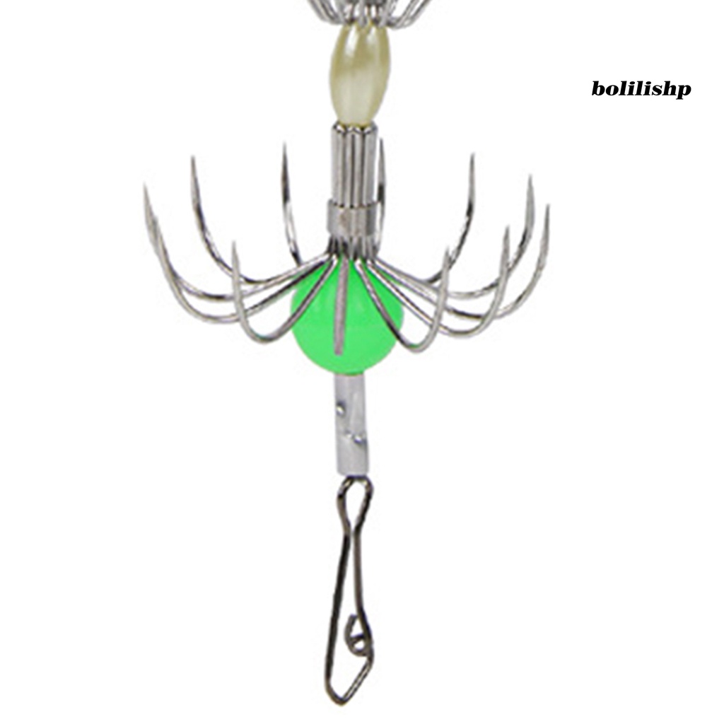Bo-7g/140mm Luminous Cuttlefish Sleeve 8cakar Ringan Anti Karat Squid Jig Hook Aksesori Memancing
