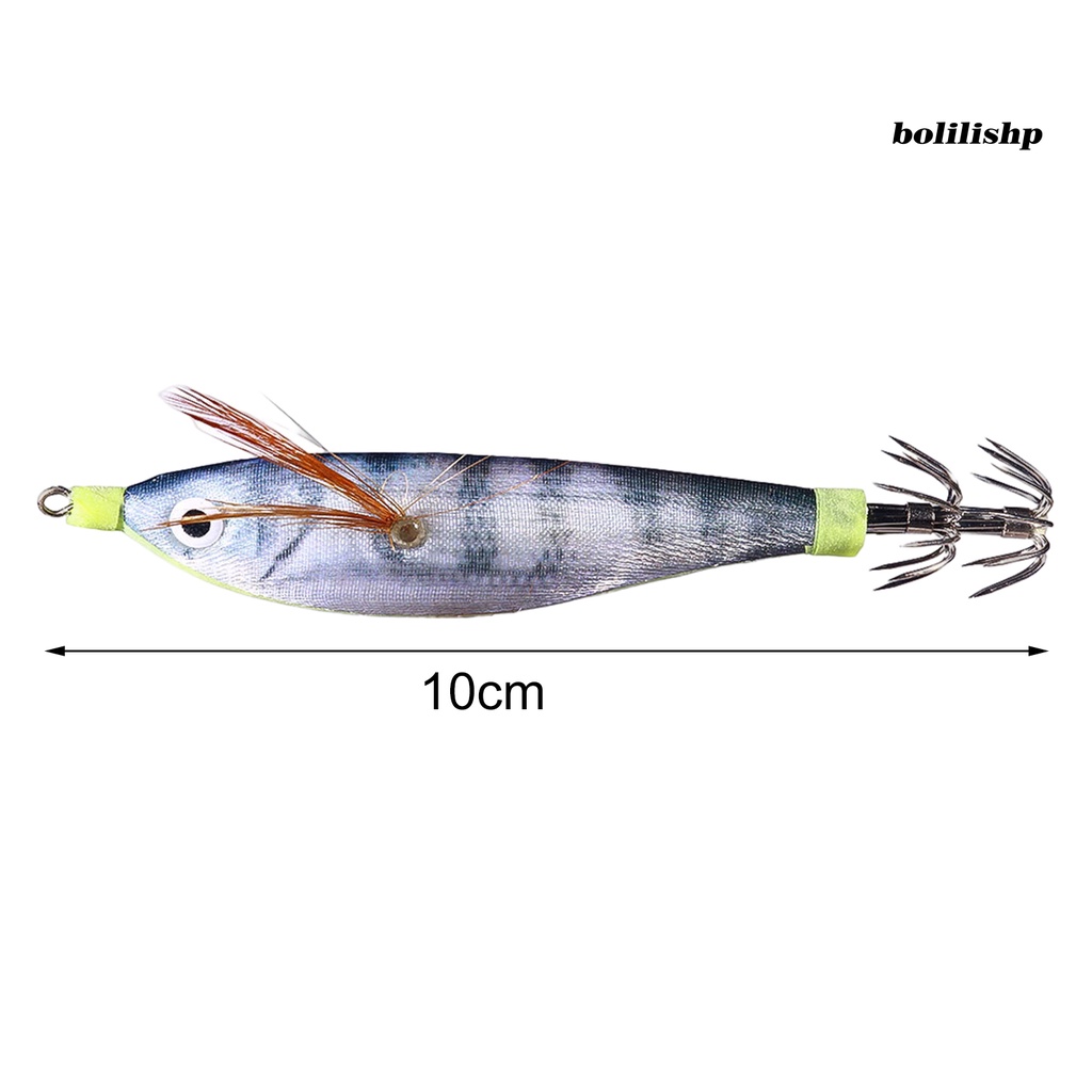 Bo-10cm/9.6g Umpan Pancing Penembus Kuat Menggoda Kayu Bercahaya Tajam Udang Gurita Buatan Kait Untuk Pecinta Memancing