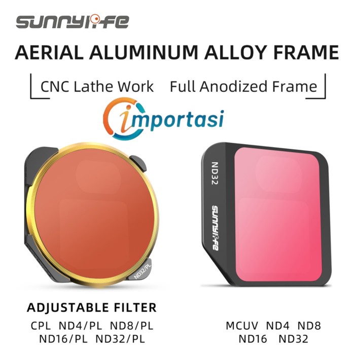 SUNNYLIFE Lens Filter DJI MAVIC 3 CPL ND8 ND16 ND32 ND16PL ND8PL MCUV - ND8PL