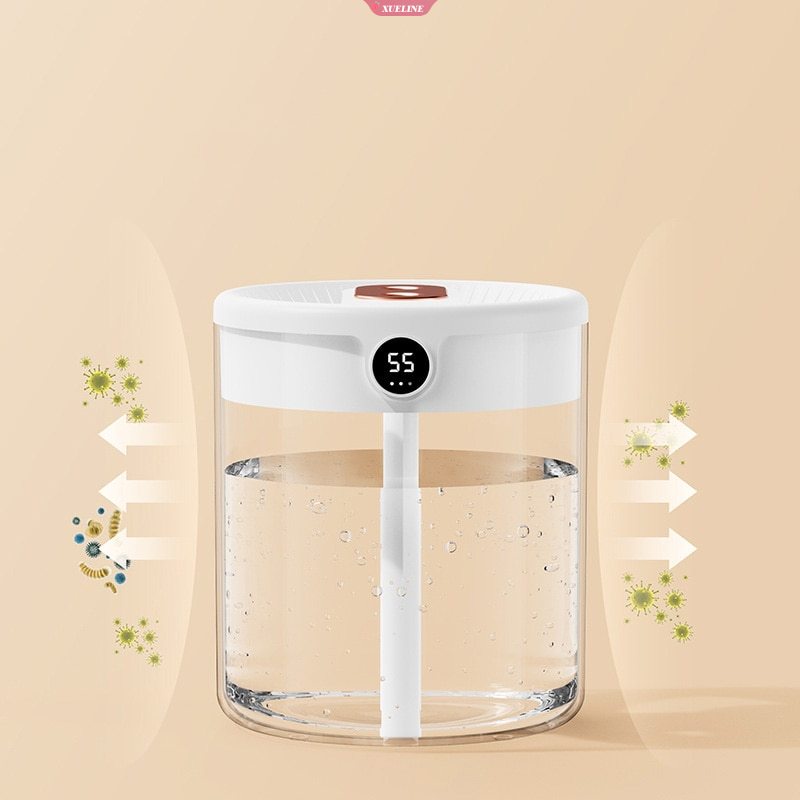 2l Humidifier Udara Nozzle Ganda Dengan Tampilan Kelembaban LCD Kapasitas Besar Aroma Diffuser Minyak Esensial Untuk Rumah, Kamar Tidur [ZXL]