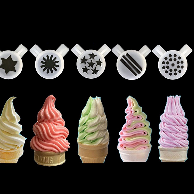 [tiantianbaofu] Tutup Nozzle Bentuk Es Krim Modelling Caps Pengganti Soft Ice Cream Machines Boutique