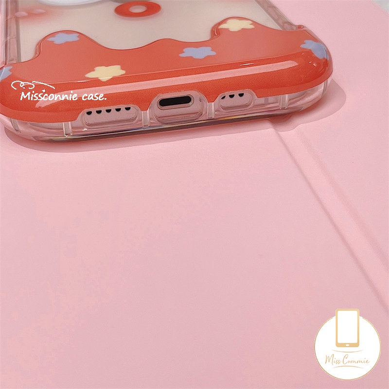 IPHONE Ins Ice Cream Phone Case Kompatibel Untuk Iphone11 12 13 14 Pro Max XR 7Plus X 7 8 Plus XS Max SE 2020 Lucu Lucu Pasangan Ekspresi Shockproof Lembut TPU Cover