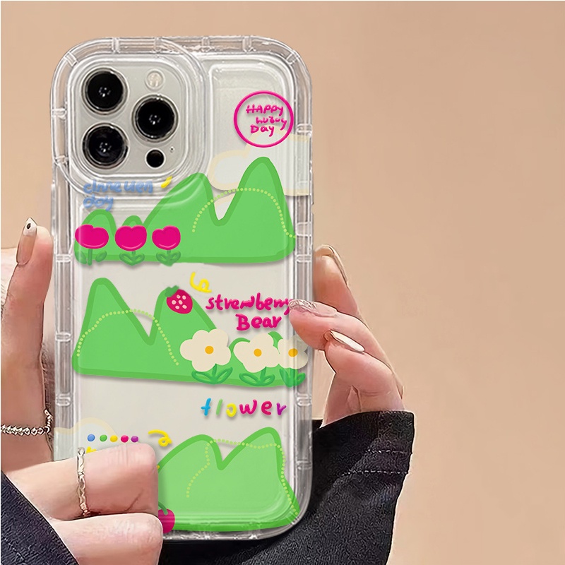 IPHONE Casing Ponsel Lembut Lucu Kompatibel Untuk Iphone14 13 12 11 Pro XS Max X XR 8 7 Plus Casing Silikon Transparan Shockproof TPU Cover