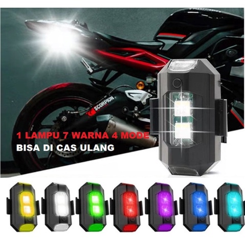 LAMPU LED KEDIP SEPEDA MOTOR MOBIL LAMPU LED STROBO USB MODEL PESAWAT LAMPU