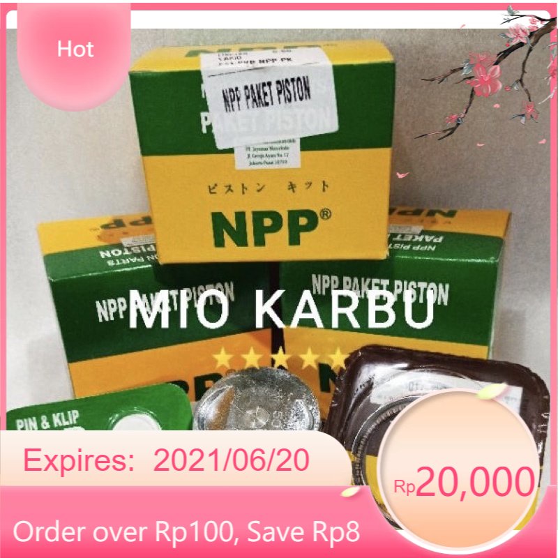 FIX NPP Piston Seher Kit Yamaha Mio Nouvo Smile Sporty Komplit Set Ring Oversize Os Std 50 100 Npr P