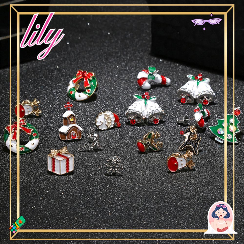 Lily 1pasang Anting Tusuk Wanita Hadiah Kruk Enamel Fashion Rusa