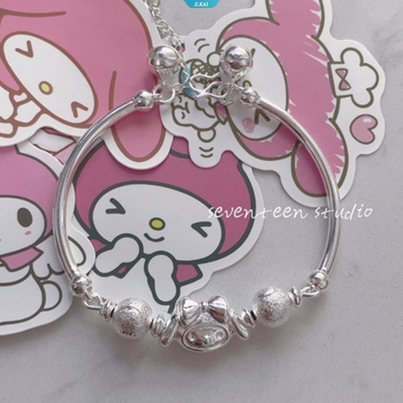 Sanrio Gelang Kartun Perhiasan Untuk Wanita Pacar Pasangan Bracelets Kuromi My Melody Cinnamoroll The Bell Ins Wristband Fashion Bracelet [ZK]