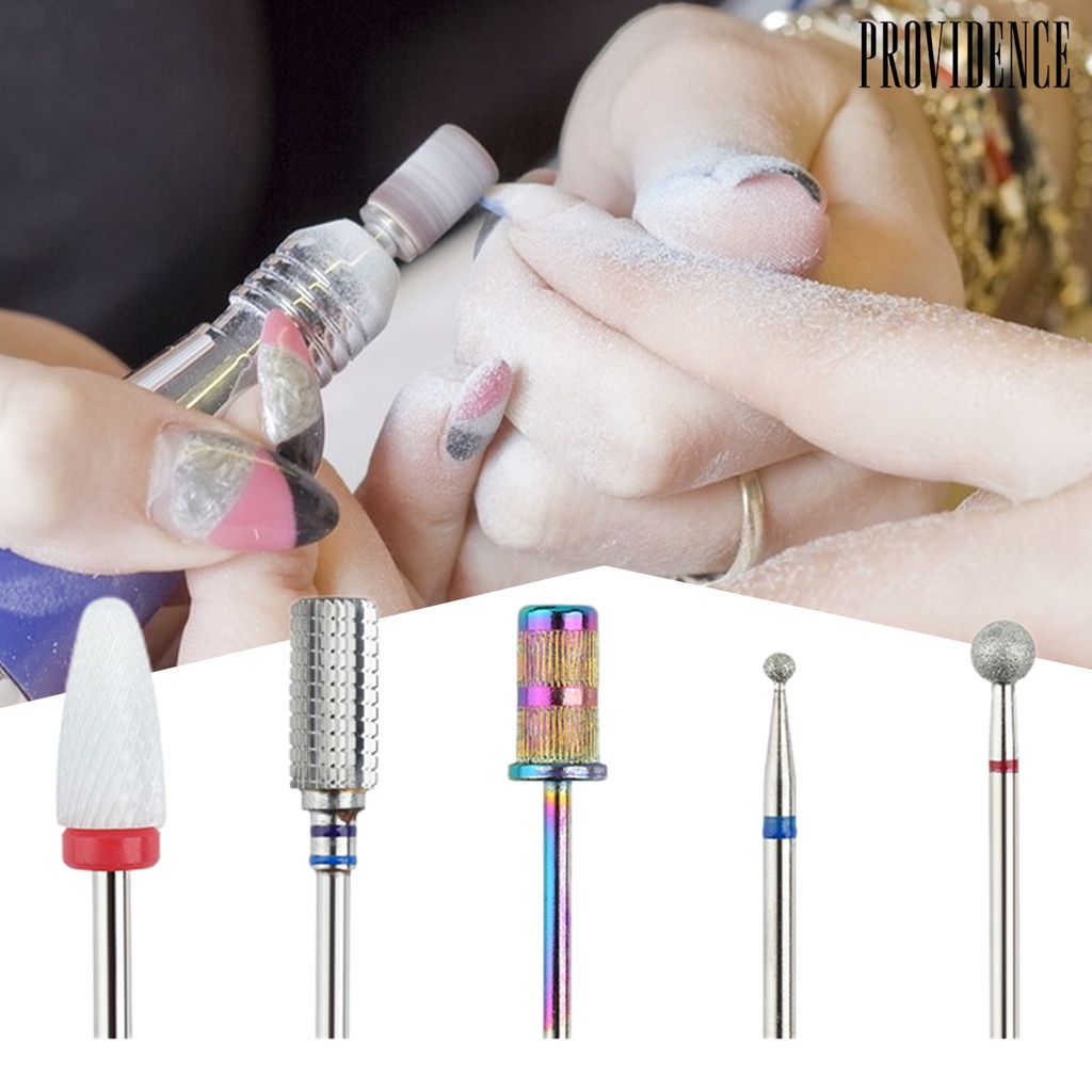 Providence 1set Mata Bor Kuku Tahan Karat Daya Tahan Tinggi Instalasi Sederhana Nyaman Hemat Tenaga Kerja Menghilangkan Kulit Mati Mata Bor Stainless Steel Manicure Pedicure Polishing