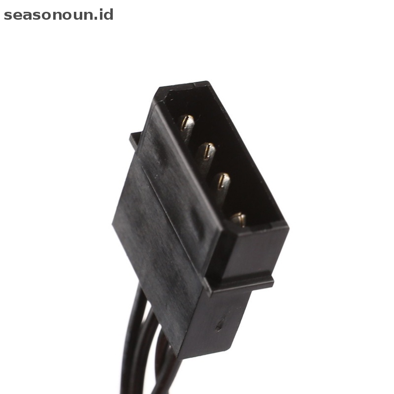 Seasonoun DIY Molex 4pin IDE 1sampai5 SATA 15Pin Hardisk Power Supply Splitter Kabel Cord.