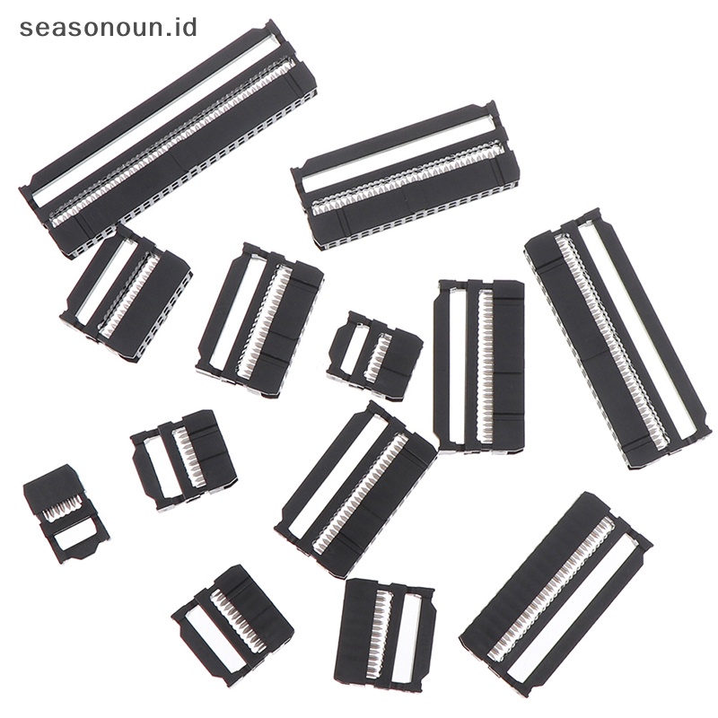 Seasonoun 10Pcs Konektor Kabel Pita Colokan Soket Idc6 /8 /10 /12 /14-50Pin 2.54mm Pitch.