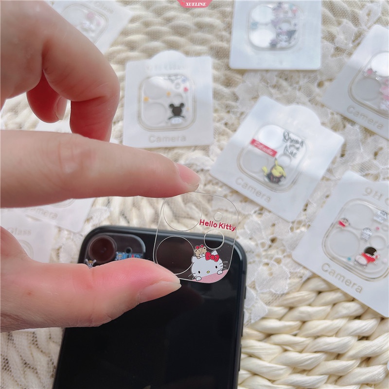 Stiker Lensa Handphone Sanrio Hello Kitty Untuk IPhone 14 Pro 13 12 11 Pro Max Kartun Penutup Belakang Pelindung Layar Lensa Kamera [ZXL]