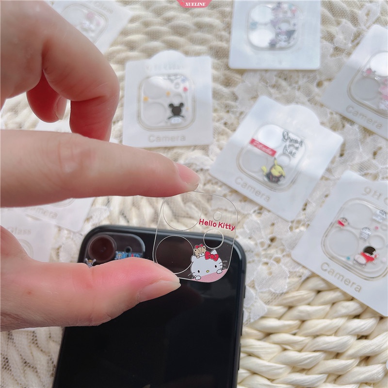 IPHONE Sanrio Kuromi Cartoon Protective Glass Film Tempered Glass Untuk Iphone13 12 11 14Pro Max Penutup Belakang Pelindung Layar Lensa Kamera [ZXL]