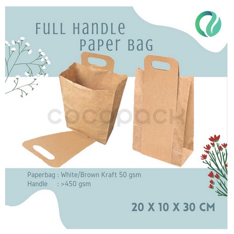 

[GG] (10 PCS) Paper Bag Kantong Roti Lunch Paperbag Kraft Polos-Cokelat