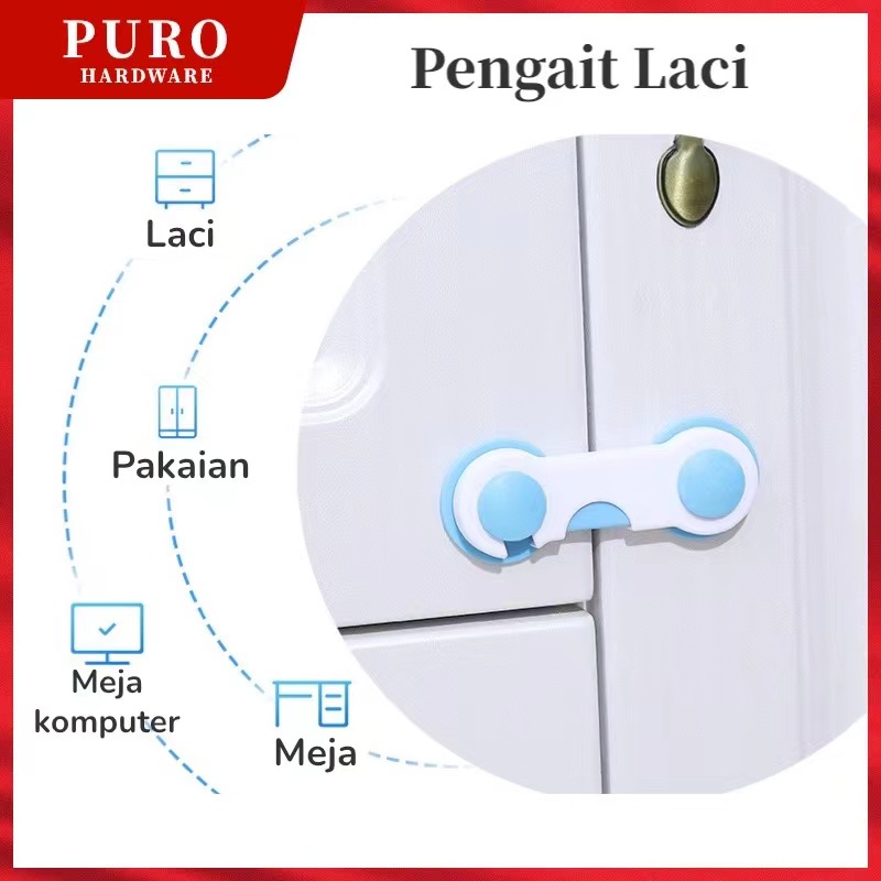 Pengait Laci / Pengaman Kulkas Dari Anak2 / Pengait Pintu Kulkas