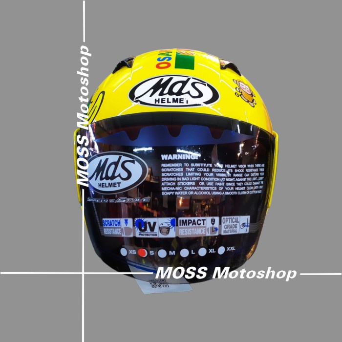 Helm anak MDS Sport R3 Junior Sanrio Monkichi#1 Yellow | Halfface