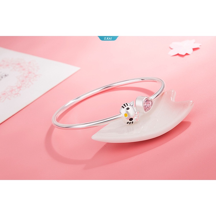 Sanrio Gelang Anime Kartun Hello Kitty 2023love Pink Berlian Gelang Manis Dan Lucu Pembukaan Yang Dapat Disesuaikan Gelang Orang Tua-Anak Aksesoris Harian Ringan [ZK]