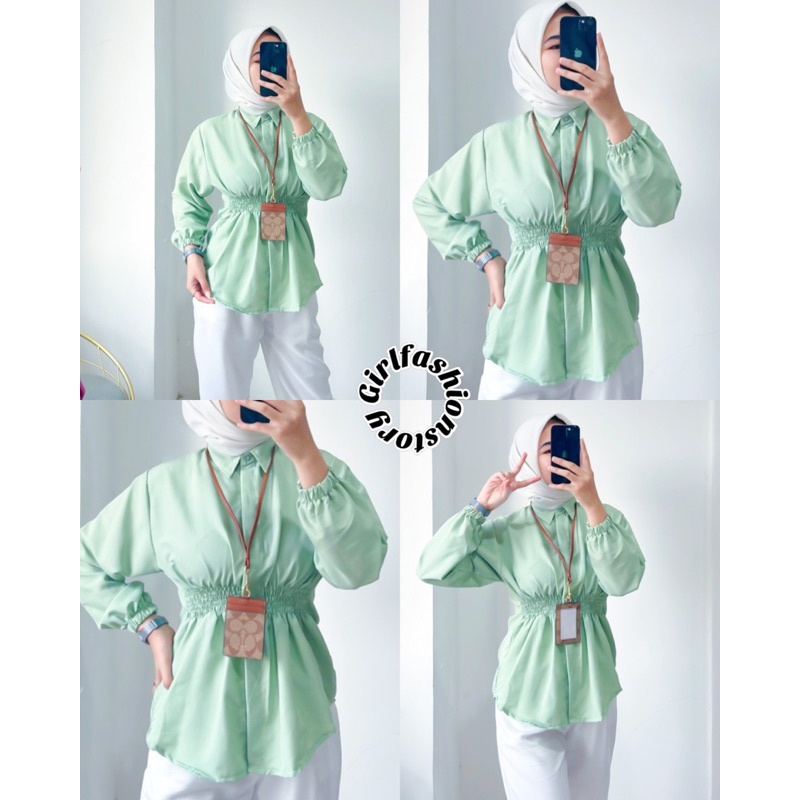 Tq88indonesia Fashion BAJU POLOS ATASAN CEWEK TERBARU / VEBBY BLOUSE OVERSIZE / BUSANA CASUAL WANITA