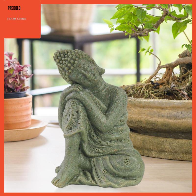 [Predolo] Patung Buddha Resin Patung Buddha Hadiah Patung Buddha Untuk Kantor Desktop