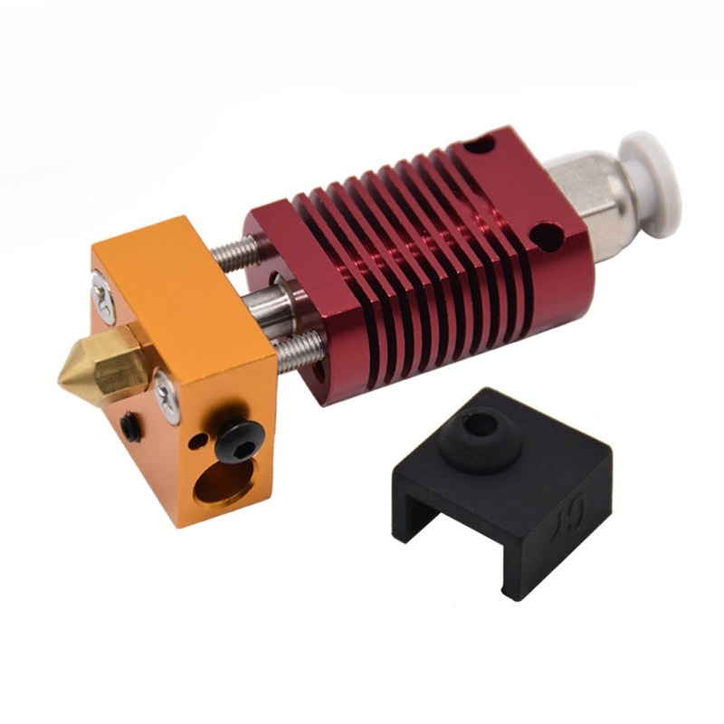 Cre Mk8 Extruder Hot End Kit Untuk Printer 3D 1.75mm 0.4mm Nozzle Printer Aluminium Blok Pemanas 3D Printer Aksesoris