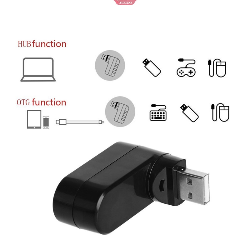 3port Multi 2.0 USB Hub Mini USB Hub Kecepatan Tinggi Rotate Splitter Adapter Untuk Laptop Notebook Untuk Aksesoris Komputer PC [ZXL]