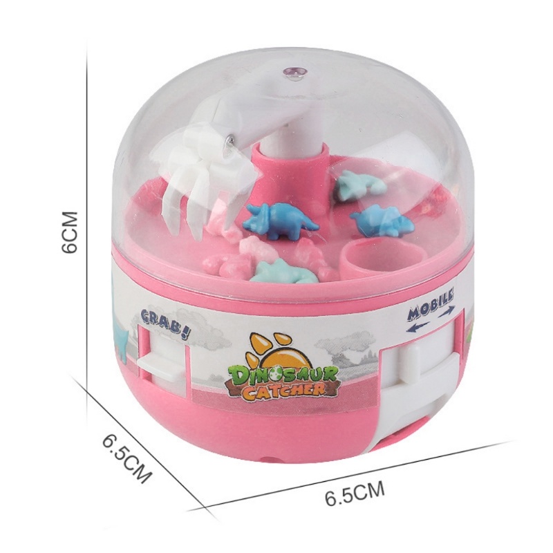 Mini Claw Machine Kids Dinosaur Catcher/Mainan Kapsul Pereda Stress Lucu/Kreatif Dinosaurus Grabbing Machine Mainan Interaktif