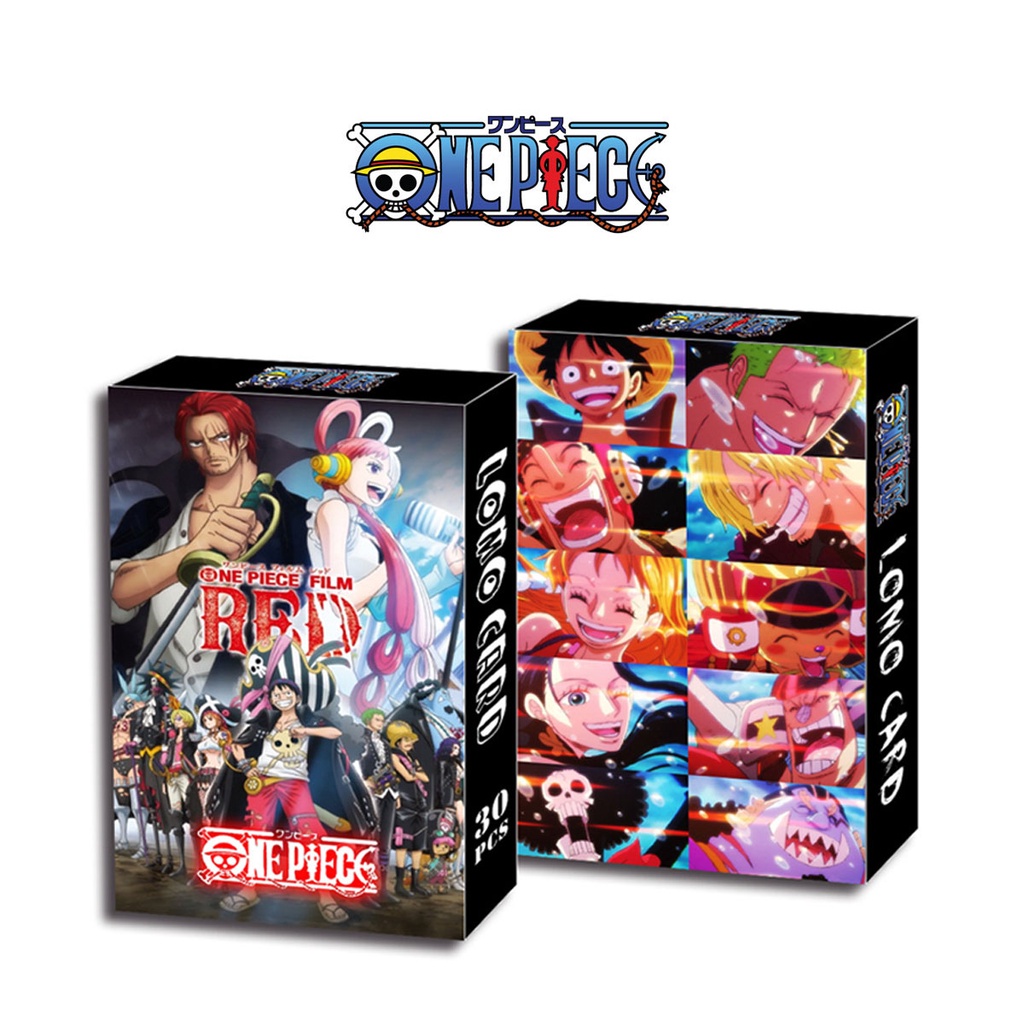 30pcs /Box Anime ONE PIECE LOMO Card Karakter Luffy Nami Robin Zoro Pattern Board Main Game Kartu Koleksi Mainan