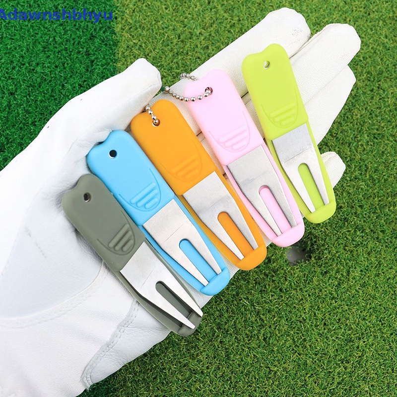 Adhyu Golf Mark Dengan Penutup Silikon Cincin Gantung Reusable Stainless Steel Alat Golf ID