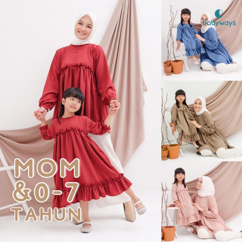Sheeraya Dress dan Tunik couple ibu anak bayi perempuan 0 1 2 3 4 5 6 7 tahun
