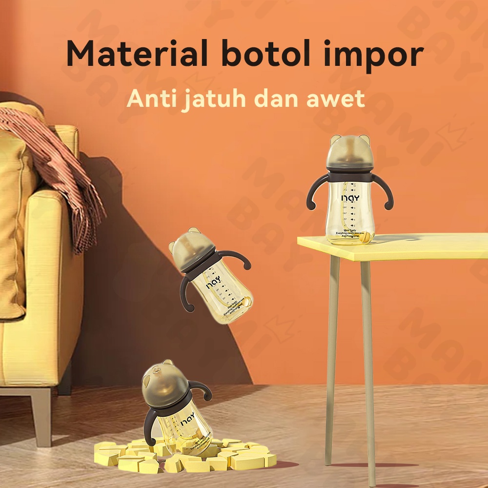 Mamibayi 3In1 Botol Susu Bayi Model Beruang Anti Kolik Botol Minum Anak Bayi